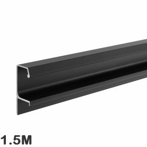1.5M No Groove G-Type Handle for Kitchen Cabinets Matte Black/Silver Aluminum Pull Bar Hardware