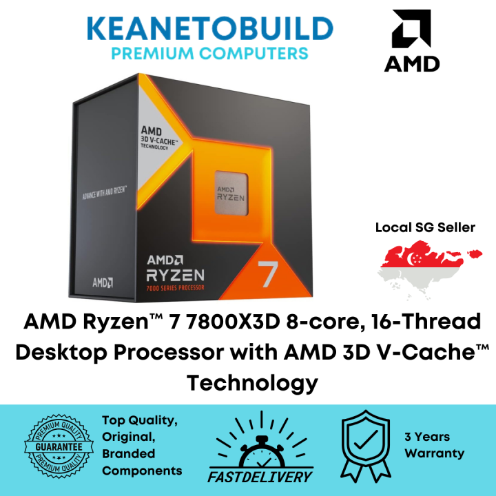 READY STOCK] [LOCAL INVOICE PROVIDED] AMD Ryzen 7800X3D 7800X 3D