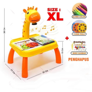 Meja Gambar Anak Proyektor - Mainan Edukasi Anak Ukuran 20cm / 30CM