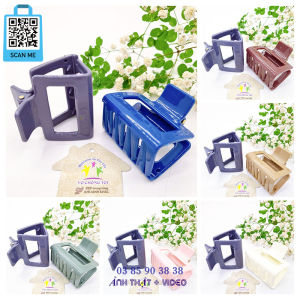 Kẹp tóc nữ hàn quốc cute phụ kiện bé gái kẹp càng cua nhiều răng trung gắp tóc hình vuông nhiều màu xinh đẹp Hàn Quốc cao cấp - thương hiệu Vợ Chồng Tôi