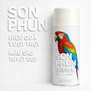 Sơn Xịt Màu Trắng CON KÉT VTOP - Trắng Sứ Trắng Nhám Trắng Ngọc Trai Trắng 2K Cao Cấp