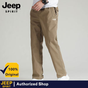 Jeep tinh thần nam thể thao giản dị quần làm việc quần rộng thời trang quần ống đứng