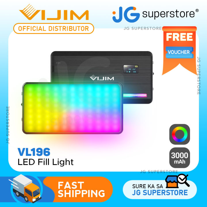 Ulanzi VIJIM VL196 - Lampada LED RGB 196 LED, Temperatura Colore 2500-9000K, Batteria 3000mAh Per Vlog E Streaming