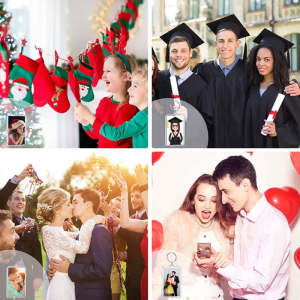 Photo Insert Keychains Clear Plastic Picture Keychain Picture Frame Keychain Rectangle Shapes Blank Photo Keychain