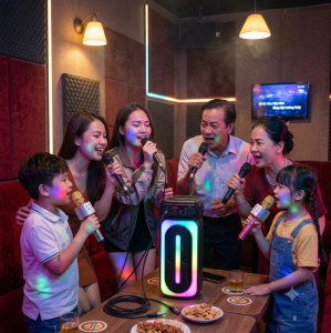 Loa karaoke bluetooth không dây model ZQS-4273M tặng tai nghe bluetooth M10 Pro
