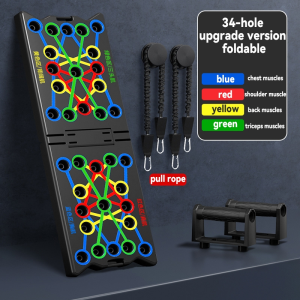 Foldable Push Up Board with Rotating Handles Multi-Function Fitness Training Equipment