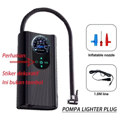 Pompa Ban Motor dan Mobil Electric Portable Pompa Ban Mini Pompa Ban Mobil Notale Air Pump Inflator Electric
