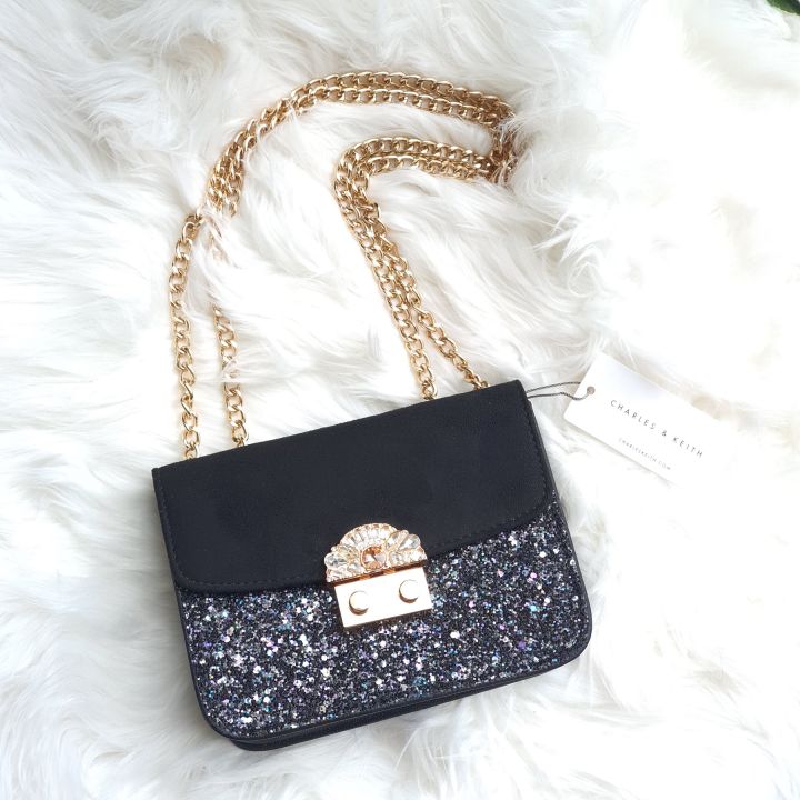 Fashion gold glitter crossbody bag