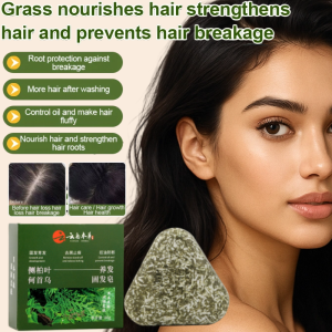 Herbal Hair Growth Soap Natural Polygonum Shampoo Bar Darkening White Hair to Black Anti Hair Loss