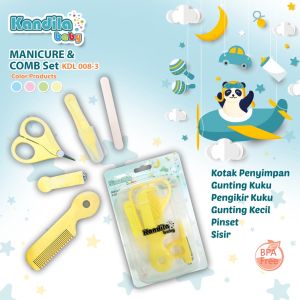 KANDILA Baby Manicure and Comb Set Gunting Kuku Kikir dan Sisir Bayi