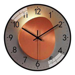8Inch Frameless Glass Wall Clock Operated Quiet Wall Hanging Clocks for Home Decoration