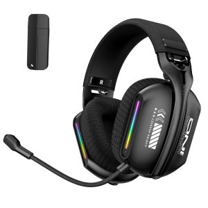 Onikuma GT808 Gaming Headset 2.4GHz Wireless With Mic and Noise RGB Bluetooth Cancellation Headphone For PS5 PS4 PC Mac Gaming Headphones