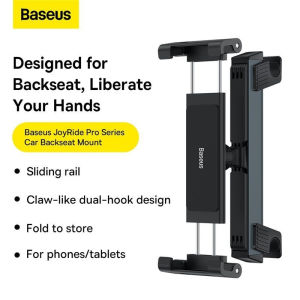 Giá treo Điện Thoại - Máy Tính Bảng xếp gọn dùng gắn lưng ghế trên xe hơi Baseus JoyRide Pro Backseat Car Mount Black