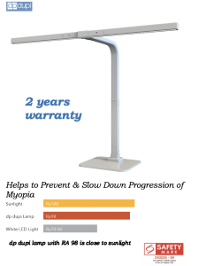 dp dupi CRI> RA98 Certified Children & Teen Myopia Control Table Lamp (60cm White)
