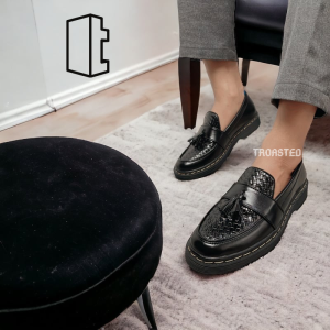 Sepatu Docmart Loafers Pria Hitam Casual Formal Pantofel