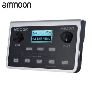 [ammoon]【Ready Stock】MOOER PE100 Multi-effects Processor Guitar Effect Pedal 39 Effects US plug black