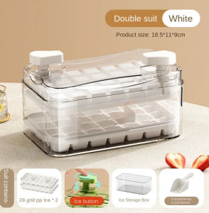 🧊64ช่อง🧊แม่พิมพ์ทำน้ำแข็ง ที่ทำน้ำแข็ง มีฝาปิด พร้อมถาด แถมฟรี ที่ตัก🫗