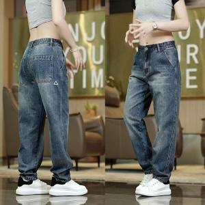 Straight Pants Loose-fitting Straight Vintage Work Pants Abrasion Resistance Non-elastic Everyday Wear