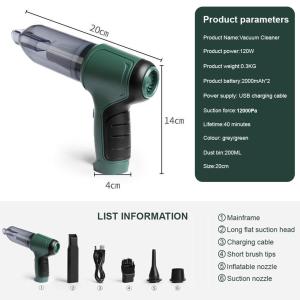MISSYOU2 6In1 Cordless Car Vacuum Cleaner 20000Pa Mini Wireless Vacuum Cleaner Air Pump Blower Air Duster