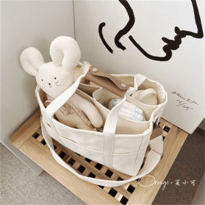 JENL Canvas Tote Bag with Multi Pockets Crossbody Tote Bag for Women Trendy Shoulder Handbag Everything Tote Bag with Compartments