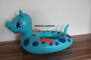 BAN PELAMPUNG KOLAM RENANG ANAK DENGAN PEGANGAN MOTIF RHINO LUCU
