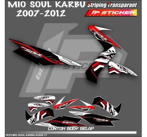 MIO SOUL KARBU (COD) STIKER STRIPING MOTOR YAMAHA MIO SOUL KARBU - STIKER LIST SIMPLE WARNA VARIASI DESAIN RACING HOLOGRAM DAN TRANSPARAN BISA COD IP.PROJECT.KODE-17
