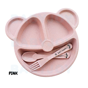 BABYJOY baby plate set pinggan baby spoon and fork set
