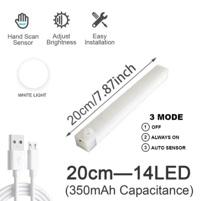 🏃‍♂️ Motion sensor light 10cm/20cm/30cm/50cm Induction lamp(3 modes)IR Motion Sensor Light Rechargeable LED Light Night Light for Cabinet Corridor Bedroom Toilet Kitchen Stairs Sensor