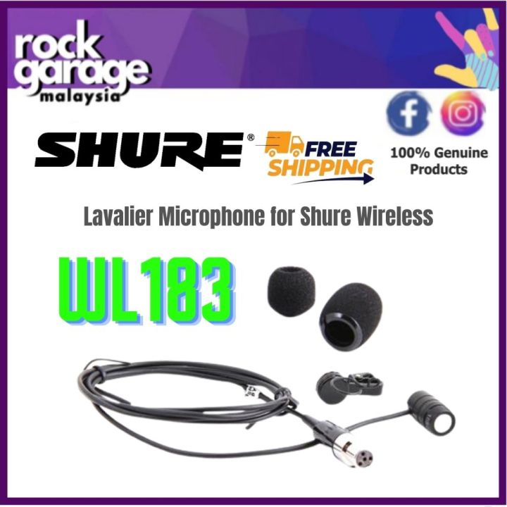 Shure WL183 Lavalier Microphone for Shure Wireless WL 183 WL