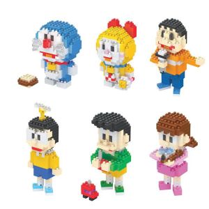 Ready Stock HC New Nano Diamond Mini Building Block Education Toys Japan Cartoon Doraemon Nobita Nobi Minamoto Shizuka Konta Takeshi  Assembled Building Block