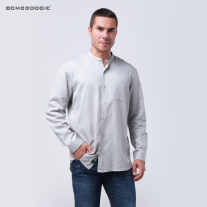 Bombboogie Kemeja Koko Pria Harven Light Grey 24933B5LG