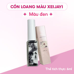 Cồn loang màu Xeijayi Trắng Đen 6ml - Cồn loang hiệu ứng màu nước dạng cọ nét vẽ móng