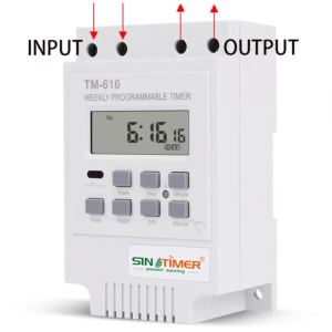 (In stock) SINOTIMER 30AMP Weekly Programmable Digital TIME SWITCH Relay Control Timer 220V Din Rail Mount