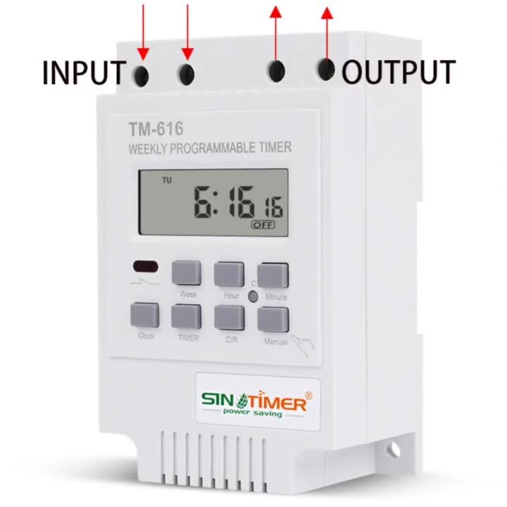 SINOTIMER 30AMP Weekly Programmable Digital TIME SWITCH Relay Control ...