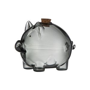 SUN ME Cartoon Piggy Money Bank Durable Transparent Coins Saving Box Multi-purpose Visible Golden  Container  Use