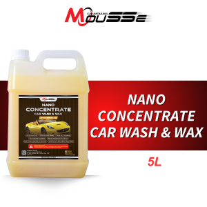 MOUSSE NANO CAR WASH & WAX SHAMPOO 5L (Ready Stock)