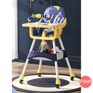 EVIANANGEL High Chair For Baby With Adjustable Legs Baby High Chair Feeding Foldable High Chair