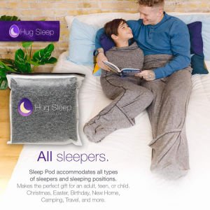 (DIYMO) Hug Sleep Sleep Pod The Original Cooling Machine Washable Wearable Blanket Weighted Blanket Alternative