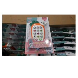 Điện thoại thỏ cà rốt cho bé có nhạc và đèn( kèm dây đeo + 3 pin AAA)
