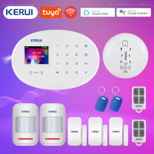 KERUI Alarm System Rumah W20 GSM Pintu Sensor Gerak + Asap smoke detector