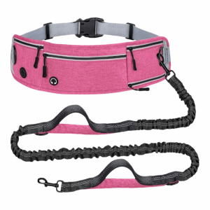 DSIUY Reflective Running Dog Leash Nylon Multi Functional Retractable Dog Pulling Rope Adjustable Durable Waist Pack  Pet Leash Walking Dog