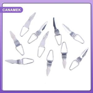 【CANAMEK】 10pcs DIY Lure Accessory Black Silver Stainless Steel Hook Keeper For Lure Fly Collapsible Rod Building Component Repair
