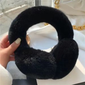 Ear Muffs For Women Winter EarWarmers Soft Warm Cable Furry Real Rex Rabbit Ear Covers For Cold Weather2026