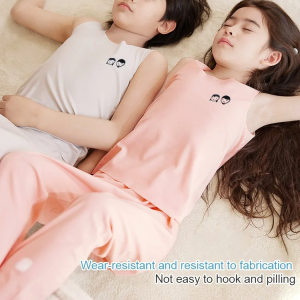 Baby Sweat Icy Small And Medium Sized Children Boys And Girls Solid Color Ice Silk Undershirt