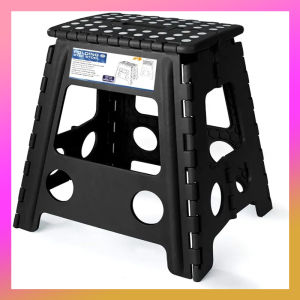 HOK Portable Folding Step Stool Ladder Heavy Duty Stool Chair Camping Chair Stool / Camping Folding Step Stool Thickened plastic folding stool home space saving Both at home and outdoors