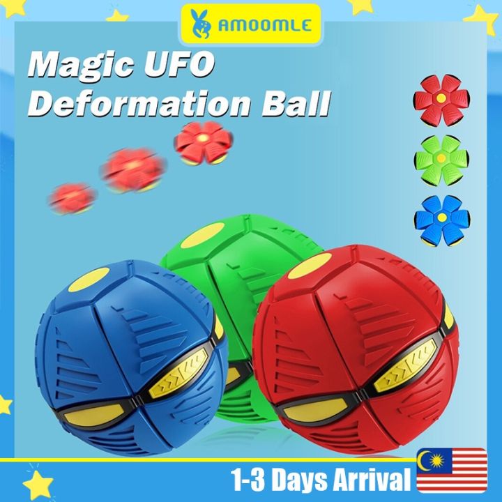 Magic Flying Saucer Ball UFO Flat Throw Disc Ball with LED Light Toy Outdoor Kid s Sports Balls Lazada