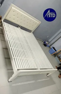 Giường sắt 1m2 1m4 1m6 1m8x2m giường sắt hộp cao cấp 5x10- Bh 2 năm giao hàng lắp ráp tận nơi