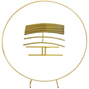 W3RF ทอง ซุ้มลูกโป่ง 2 เมตร รอบ เหล็ก ขาตั้งตกแต่งดอกไม้ สร้างสรรค์ ของตกแต่ง DIY โครงซุ้มแต่งงาน งานพิธีแต่งงาน