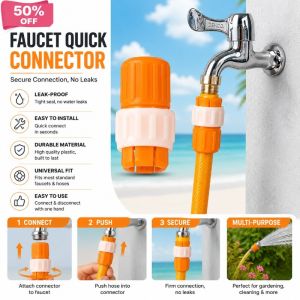 2Pcs Portable Universal Water Pipe Adapter Faucet Hose Quick Connectors Fitting Tap Interface