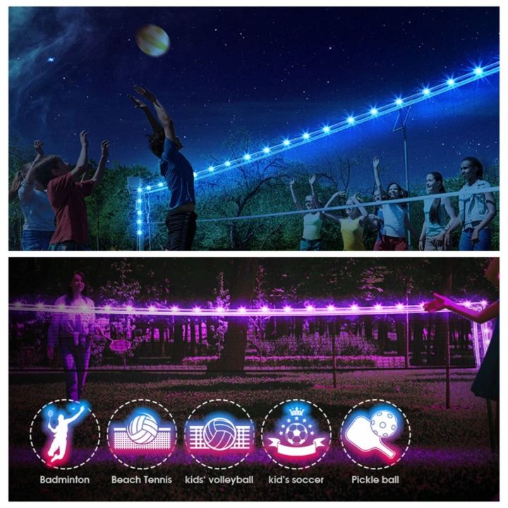 FXDFH 7 Modes Badminton Net Light Waterproof 16 Colors LED